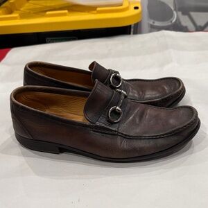 Men's magnanni Brown Leather Loafers